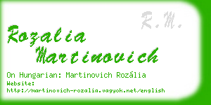 rozalia martinovich business card